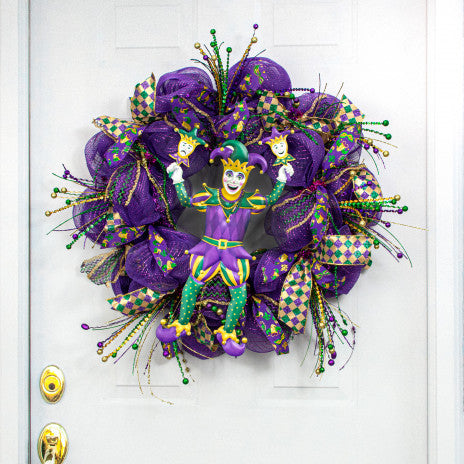 20"H x 10.75"W Metal/Embossed Jester
