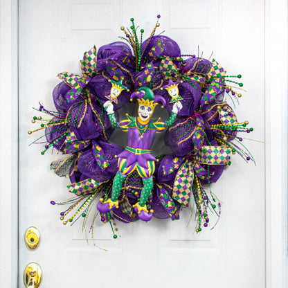 20"H x 10.75"W Metal/Embossed Jester