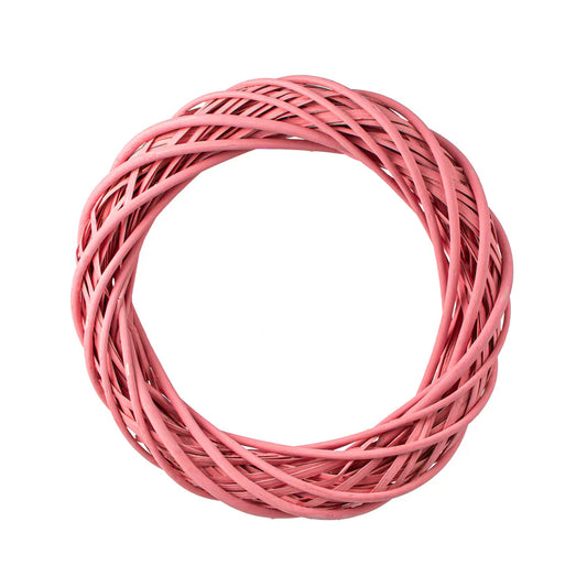 16" Willow Vine Wreath: Pink