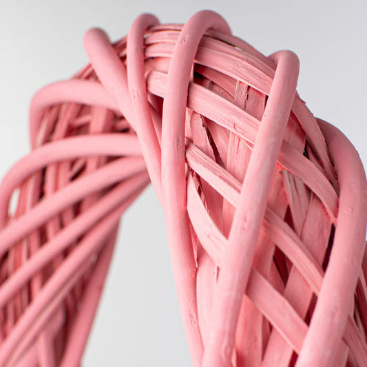 16" Willow Vine Wreath: Pink