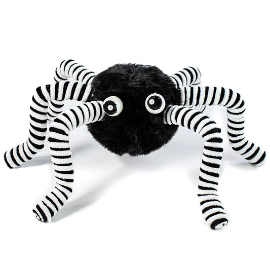 15" Faux Fur Spider Wreath Accent