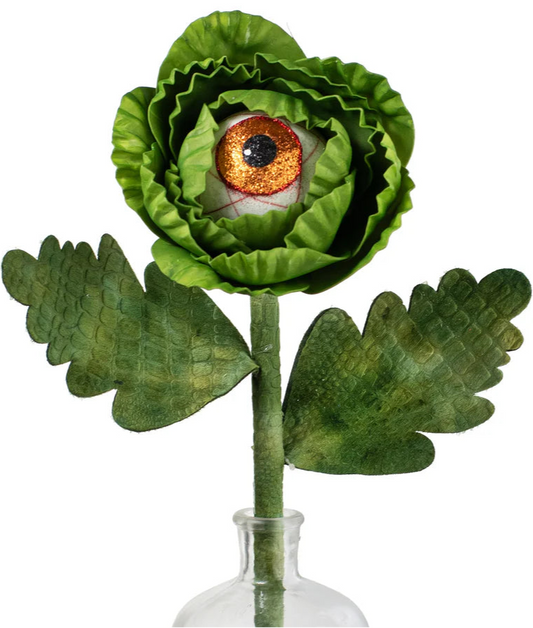 24" Big Eyeball Flower Pick: Orange