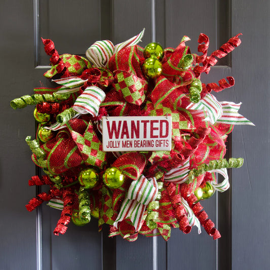 16" Frizzy Curly Pick: Red, Lime Green