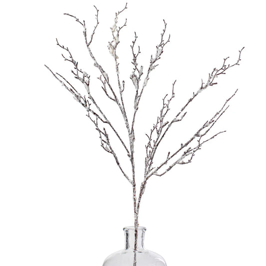 31" Snow Ice Twig Spray
