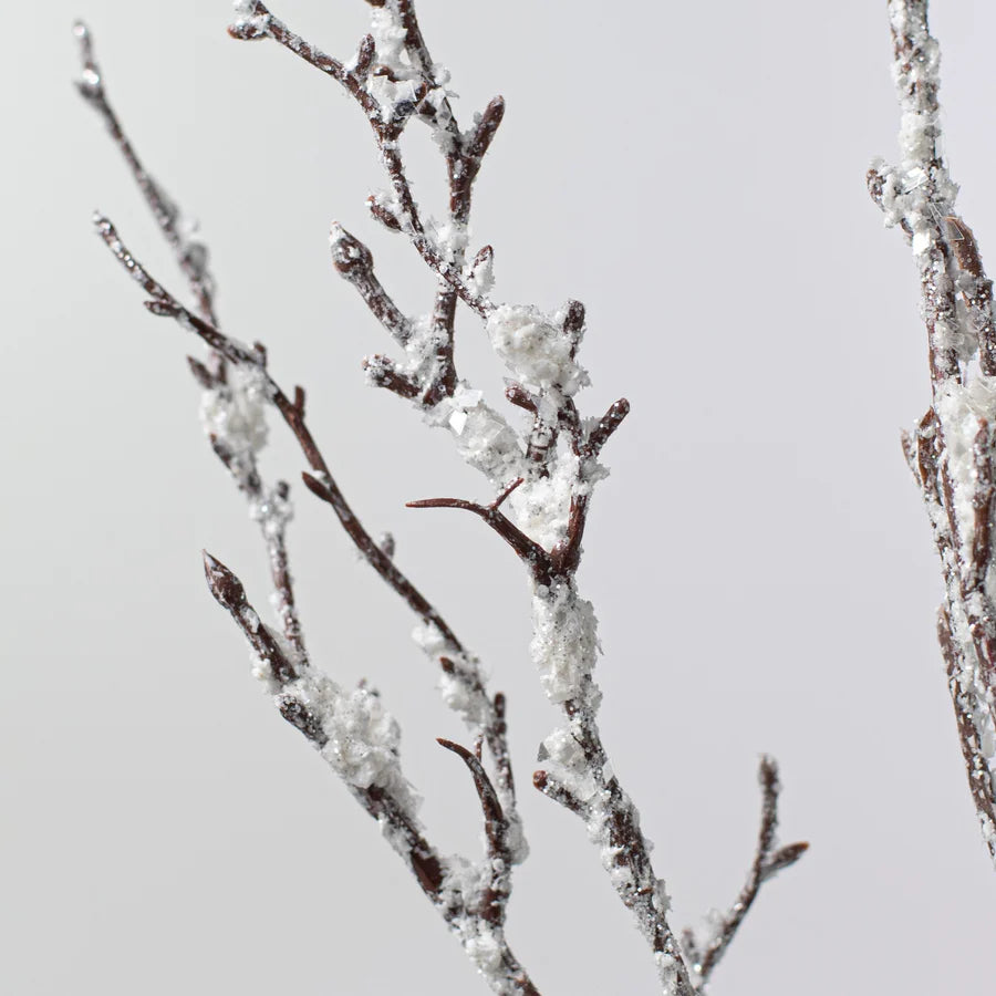 31" Snow Ice Twig Spray