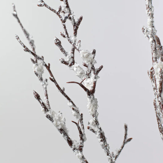 31" Snow Ice Twig Spray